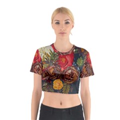 Floral Design 06 Cotton Crop Top