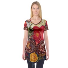 Floral Design 06 Short Sleeve Tunic 