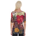 Floral Design 06 Wide Neckline T-Shirt View2