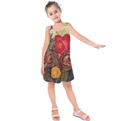 Floral Design 06 Kids  Sleeveless Dress