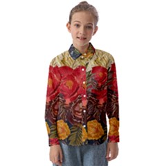 Floral Design 06 Kids  Long Sleeve Shirt