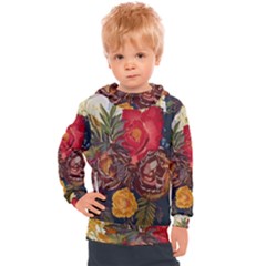 Floral Design 06 Kids  Hooded Pullover