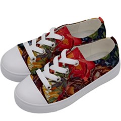 Floral Design 06 Kids  Low Top Canvas Sneakers