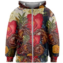 Floral Design 06 Kids  Zipper Hoodie Without Drawstring