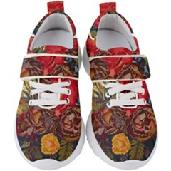 Floral Design 06 Kids  Velcro Strap Shoes