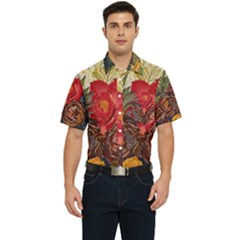 Floral Design 06 Men s Short Sleeve Pocket Shirt 