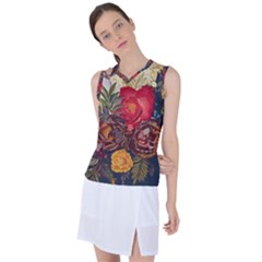 Floral Design 06 Women s Sleeveless Sports Top