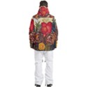 Floral Design 06 Men s Multi Pockets Zip Ski and Snowboard Waterproof Breathable Jacket View4