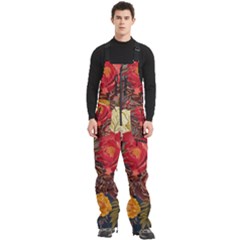 Floral Design 06 Men s Front Zip Ski And Snowboard Bib Pants by myclothy