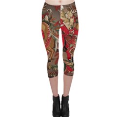 Christmas Art 01 Capri Leggings 