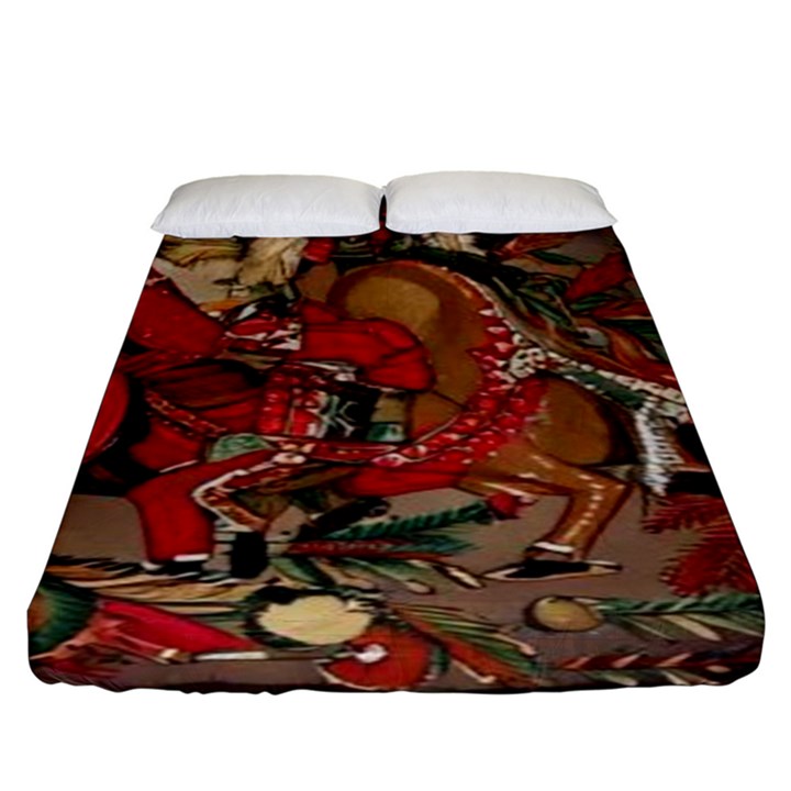 Christmas Art 01 Fitted Sheet (King Size)