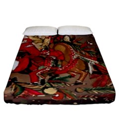 Christmas Art 01 Fitted Sheet (california King Size)