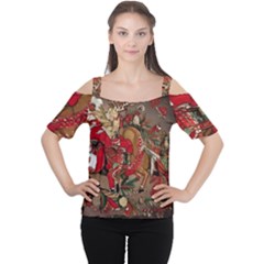 Christmas Art 01 Cutout Shoulder T-Shirt