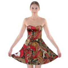 Christmas Art 01 Strapless Bra Top Dress