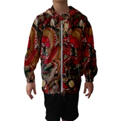 Christmas Art 01 Kids  Hooded Windbreaker