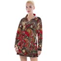 Christmas Art 01 Women s Long Sleeve Casual Dress View1