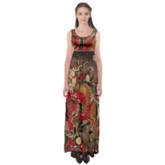 Christmas Art 01 Empire Waist Maxi Dress