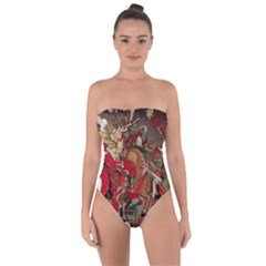 Christmas Art 01 Tie Back One Piece Swimsuit