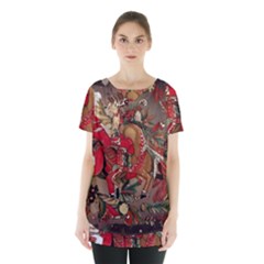 Christmas Art 01 Skirt Hem Sports Top