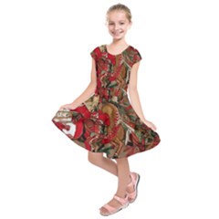 Christmas Art 01 Kids  Short Sleeve Dress