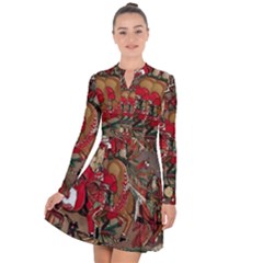 Christmas Art 01 Long Sleeve Panel Dress