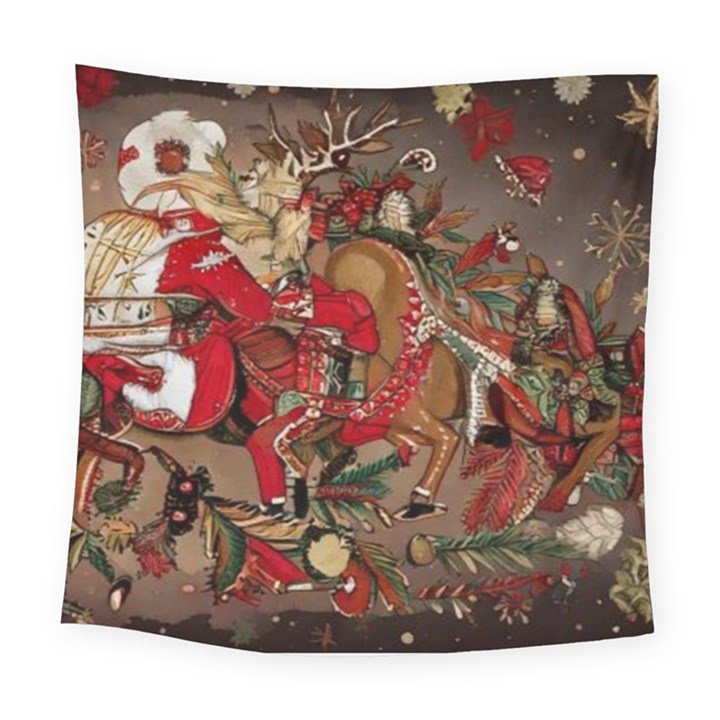 Christmas Art 01 Square Tapestry (Large)