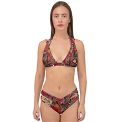 Christmas Art 01 Double Strap Halter Bikini Set