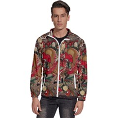 Christmas Art 01 Men s High Neck Windbreaker