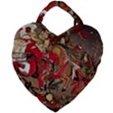 Christmas Art 01 Giant Heart Shaped Tote View1