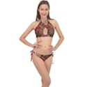 Christmas Art 01 Cross Front Halter Bikini Set View1