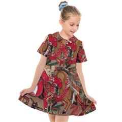 Christmas Art 01 Kids  Short Sleeve Shirt Dress