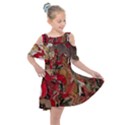 Christmas Art 01 Kids  Shoulder Cutout Chiffon Dress View1