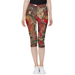 Christmas Art 01 Inside Out Lightweight Velour Capri Leggings 