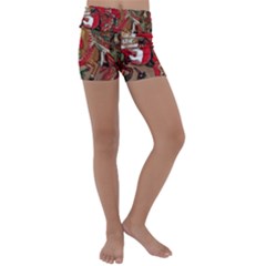 Christmas Art 01 Kids  Lightweight Velour Yoga Shorts