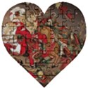 Christmas Art 01 Wooden Puzzle Heart View1