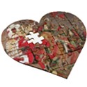 Christmas Art 01 Wooden Puzzle Heart View3