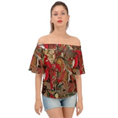 Christmas Art 01 Off Shoulder Short Sleeve Top