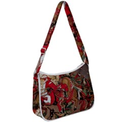 Christmas Art 01 Zip Up Shoulder Bag