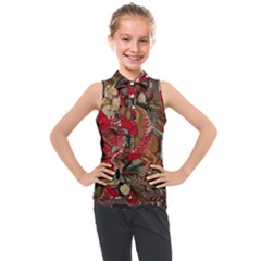 Christmas Art 01 Kids  Sleeveless Polo T-Shirt