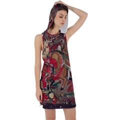 Christmas Art 01 Racer Back Hoodie Dress by myclothy