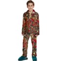 Christmas Art 01 Kids  Long Sleeve Velvet Pajamas Set View1