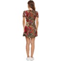 Christmas Art 01 V-Neck High Waist Chiffon Mini Dress View4