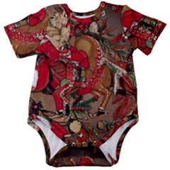 Christmas Art 01 Baby Short Sleeve Bodysuit