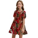 Christmas Art 01 Kids  Short Sleeve Dolly Dress View2