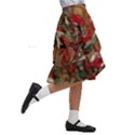 Christmas Art 01 Kids  Ruffle Flared Wrap Midi Skirt View3