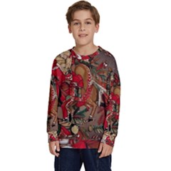 Christmas Art 01 Kids  Crewneck Sweatshirt