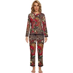 Christmas Art 01 Womens  Long Sleeve Lightweight Pajamas Set