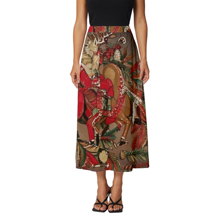 Christmas Art 01 Classic Midi Chiffon Skirt