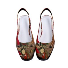 Christmas Art 01 Women s Classic Slingback Heels