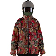 Christmas Art 01 Men s Zip Ski and Snowboard Waterproof Breathable Jacket